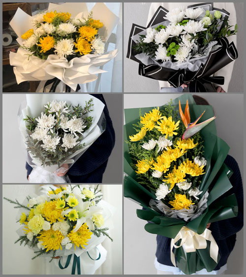 陕西渭南市临渭区双王街道白事花束代送